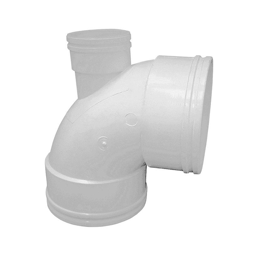 90° uPVC F/F Elbow with 2" Vent