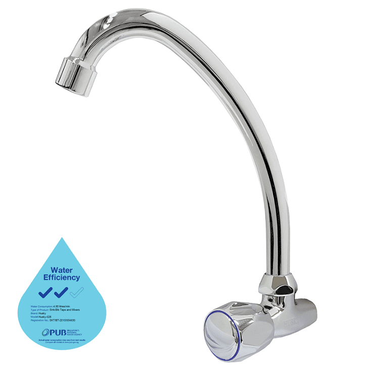 HUSKY 026 (Round Handle Wall Sink Tap)