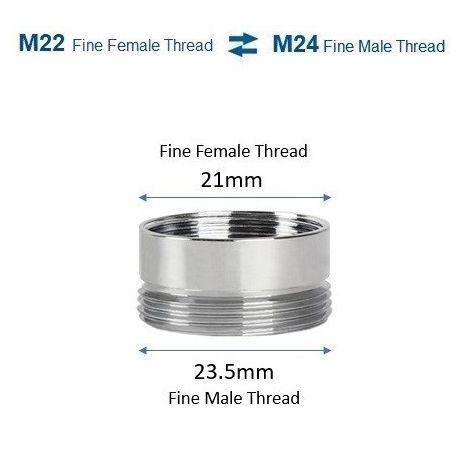 HUSKY A63-FM22MM24 (M22 Fine Female Thread x  M24 Fine Male Thread Adaptor)