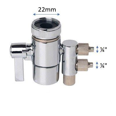 HUSKY C39-CPSTTWA (22mm x ¼" x ¼" Chrome Plated Sink Tap Two-way Adaptor)
