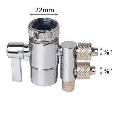 HUSKY C40-CPSTTWA (22mm x ⅜" x ⅜" Chrome Plated Sink Tap Two-way Adaptor)